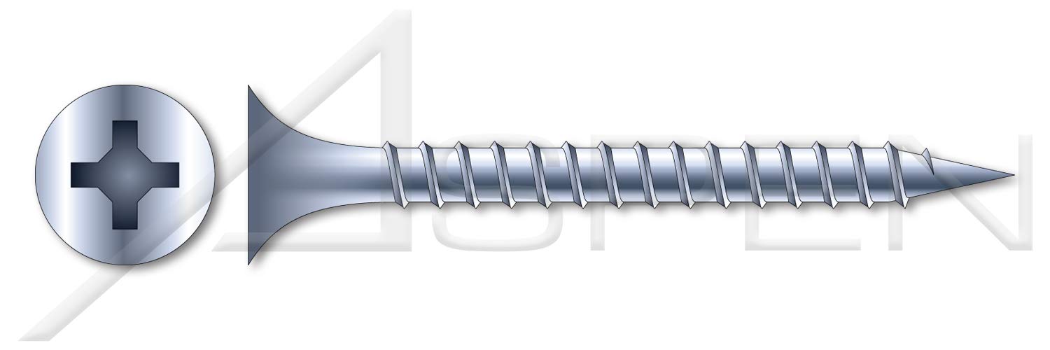 (3500 pcs) #8 X 2, Drywall Screws, Bugle Phillips Drive, Coarse Thread, Steel, Zinc Plated