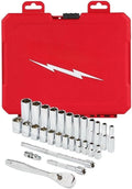 28pc 48-22-9504 for Milwaukee 1/4-Inch Ratchet and Socket Set