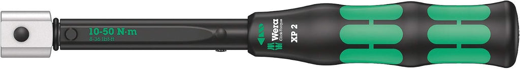 WERA 05075671001 Click-Torque XP 2 pre-Set Adjustable Torque Wrench for Insert Tools, 10-50 Nm, 10 Nm, 9x12 x 10.0 Nm x 10-50 Nm