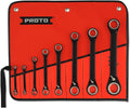 Proto 8 Piece Wrench Set Ratchet Spline Sae, Sold As 1 Set