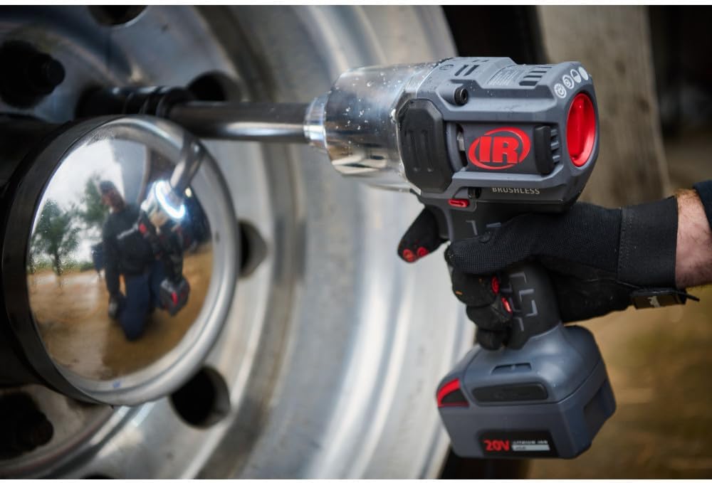Ingersoll Rand W8571-K2 3/4' 20V Cordless Impact Wrench 2 Battery Kit, 2000 ft-lb Torque, 6' Extended Anvil, Friction Ring Thru-hole, Pistol