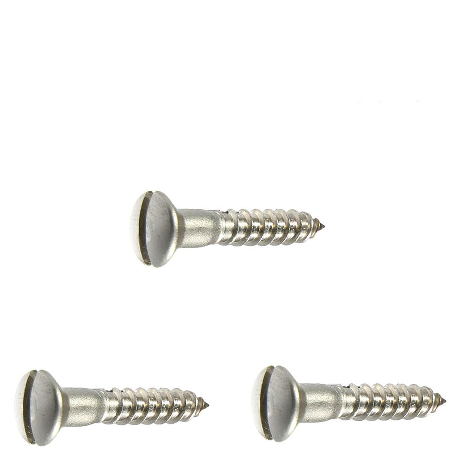 #8 x 2' Oval Head Wood Screws Kit Hardware Slotted Stainless Steel Quantity 500 Fastener Set LS22602F