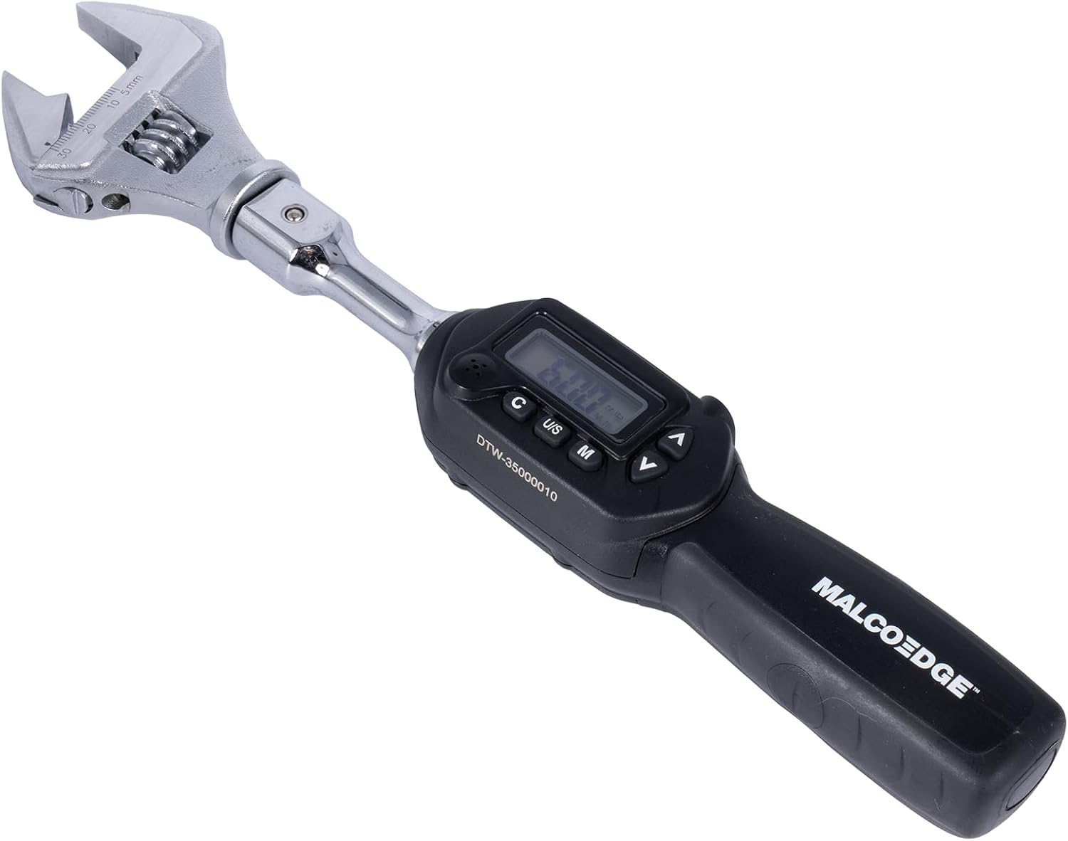 MalcoEdge DTW Digital Torque Wrench with Adjustable Head – Programmable, Multi-Unit Display, 3–62 ft-lb Range – Precision Torque Tool for HVAC-R