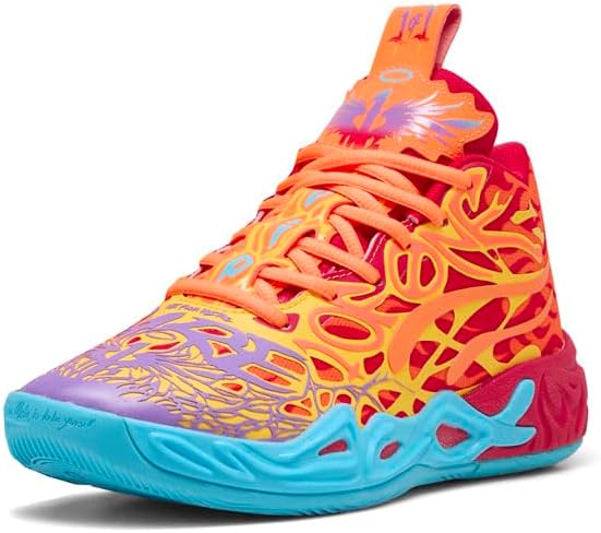 PUMA Kids Boys Mb.04 Phoenix Basketball Sneakers Shoes - Orange, Red - Size 6.5 M