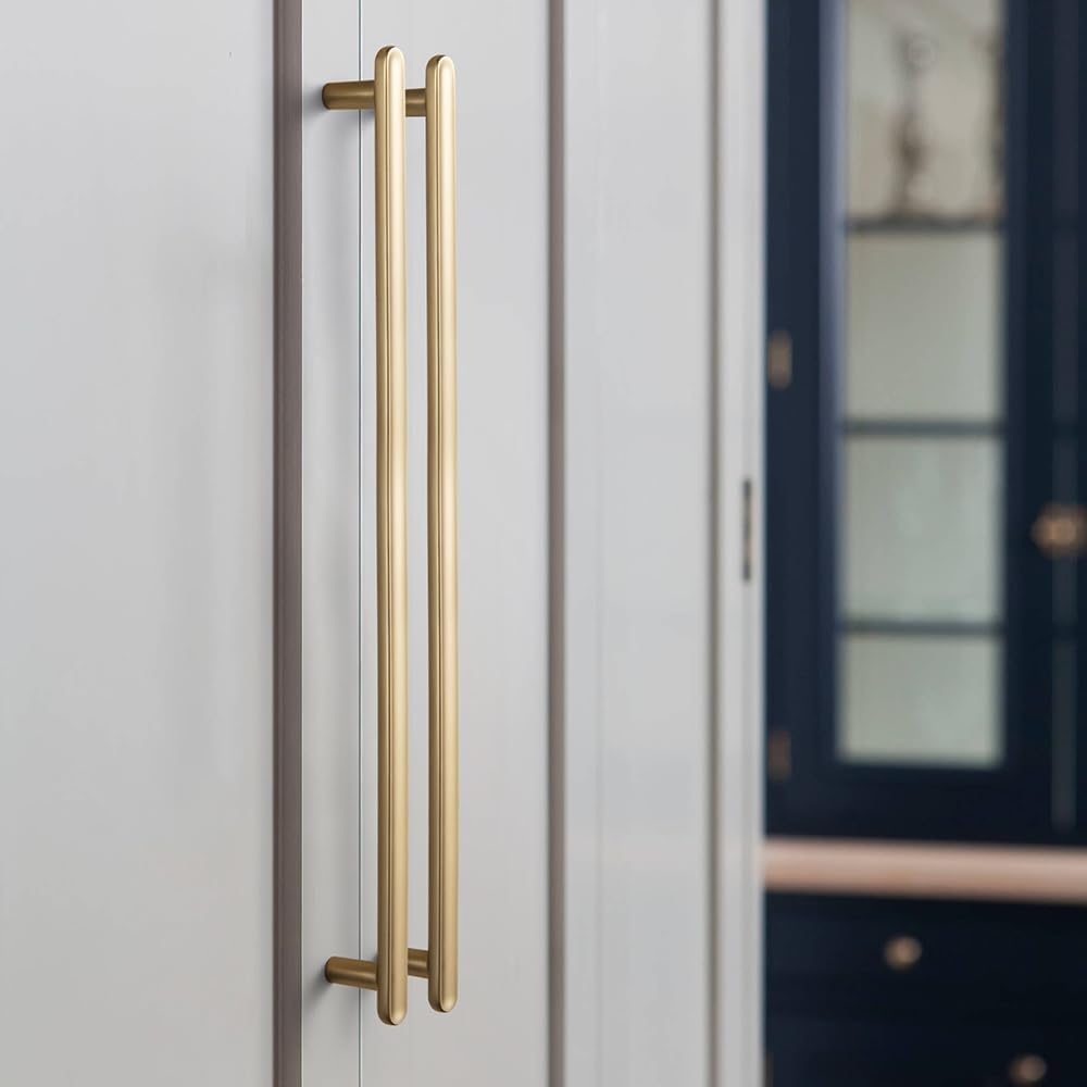 Goo-Ki 6 Pack 12 5/8' Classic Curvature Champagne Bronze Cabinet Handles - Timeless Appeal Meets Modern Functionality for Kitchen Drawer Improvement