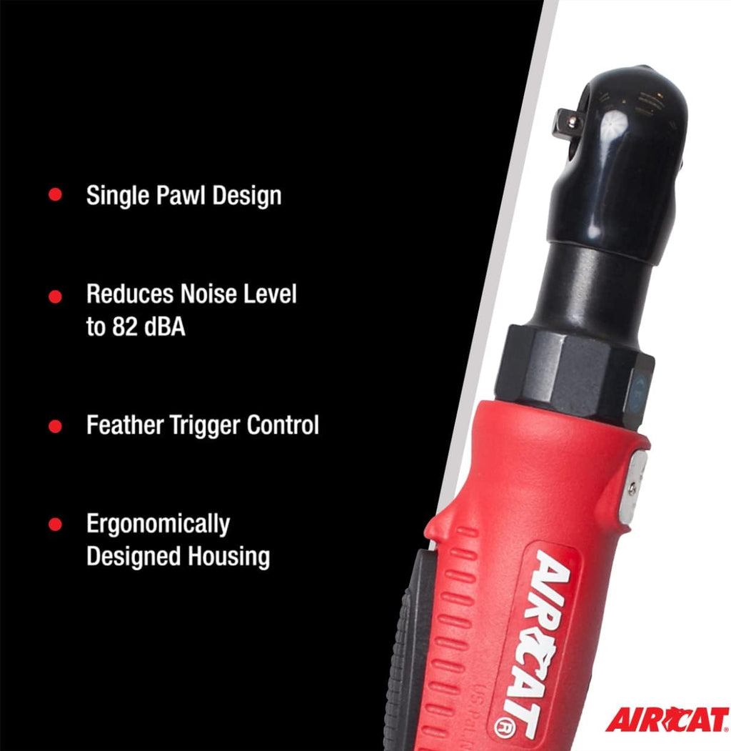 AIRCAT Pneumatic Tools 801: Composite Ratchet 320 RPM, 35 ft-lbs Maximum Torque - 3/8-Inch