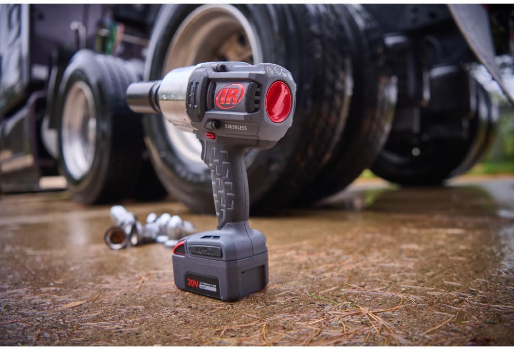 Ingersoll Rand W8191-K2 1' 20V Cordless Impact Wrench 2 Battery Kit, 2000 ft-lb Torque, Friction Ring Thru-hole, Pistol