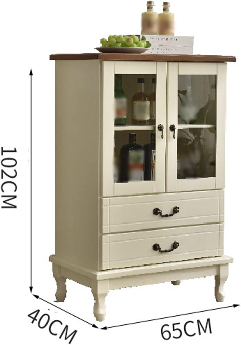 Wine Bar Rack Cabinet Wooden Wine Cabinet with Double Drawers Home Simple Two-Door Wine Bar Cabinet Small Storage Sideboard Wine Bakers Rack Wine Rack Wine Cabinet