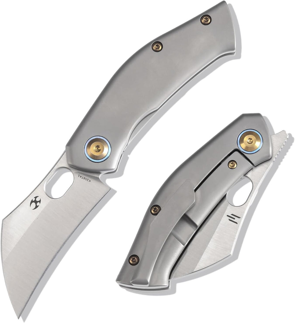 KANSEPT Osprey Pocket Folding Knives EDC Camping Knife 2.23'' Satin CPM S35VN Blade Small Pocket Knife with Titanium Handle for Men Women Everyday Carry K2087A1