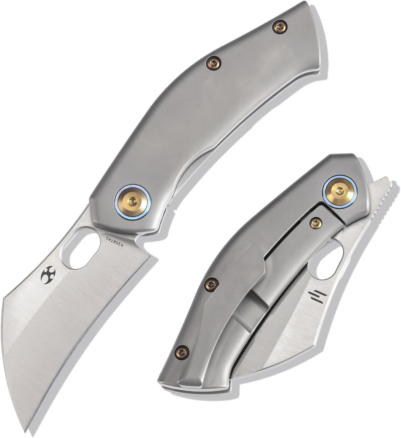 KANSEPT Osprey Pocket Folding Knives EDC Camping Knife 2.23'' Satin CPM S35VN Blade Small Pocket Knife with Titanium Handle for Men Women Everyday Carry K2087A1