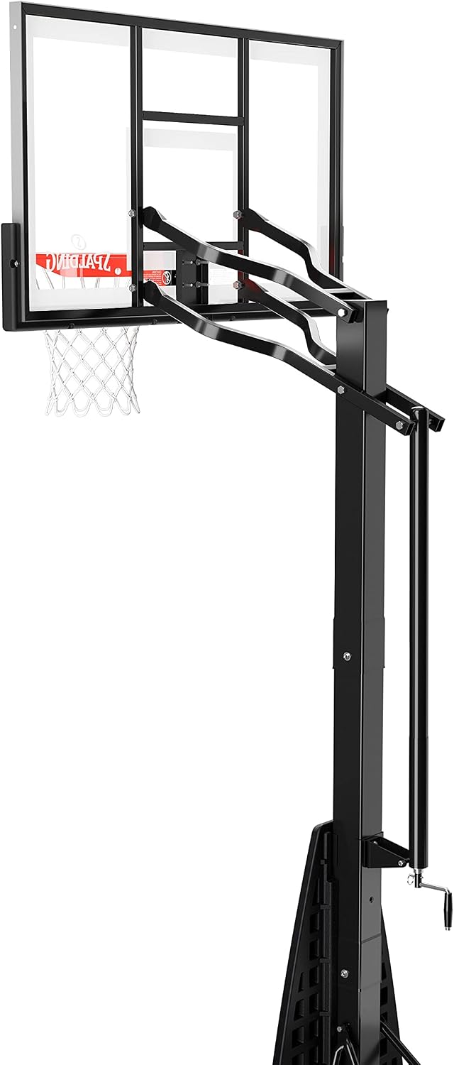 Spalding Ultimate Hybrid Portable Basketball Hoop | Adjustable Height from 7.5' to 10' in Infinite Increments | Arena Slam Breakaway Rim