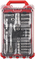 Ratchet Metric Socket Set For Milwaukee 48-22-9482 3/8' Ratchet Metric Socket Set w/Packout Case (Size:2.7×6.9×16.3 in) - 32pc, Red,black