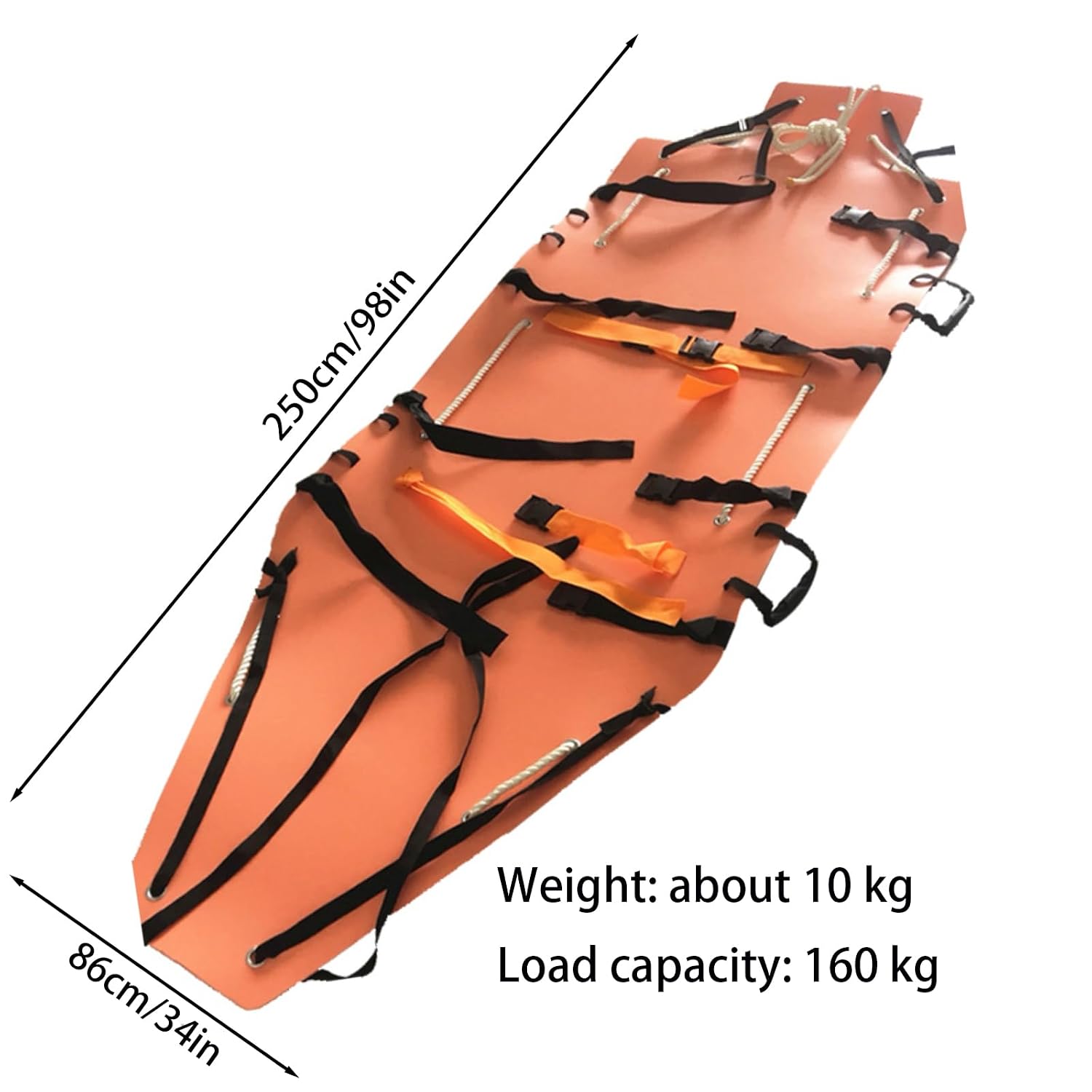 Portable Folding Stretcher,Multifunctional Rescue Stretcher, Roll Stretcher,Light Weight,for Medical Emergency Rescue,Ambulance,Fire Rescue Load Capacity:160 kg/353 lb(EVA)