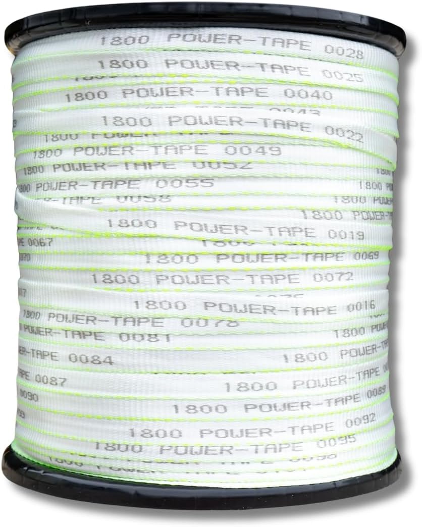 Pull Tape Power-Tape | Made in USA | 100% Polyester | Cable Wire Pulling Webbing, Flat Rope | 1800 lb (5/8 inch) x 3,000 feet