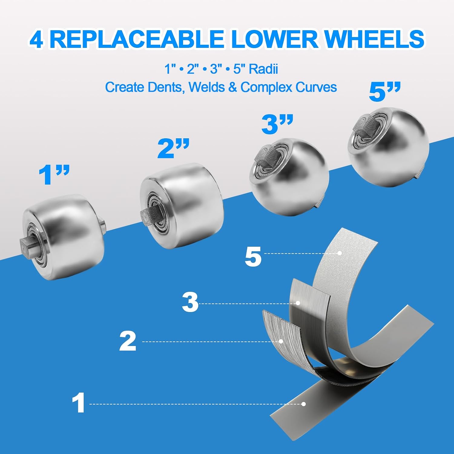 12' Benchtop English Wheel, Professional Heavy Duty English Wheel Manual Metal Shaping Tool for Steel, Aluminum 45# Steel Frame, 30.5CM Throat Depth