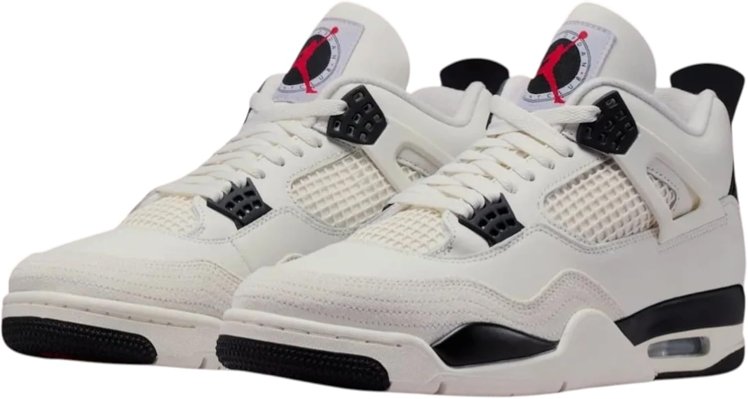 Air Jordan 4 Retro Flight Club Men's Shoes (Sail/University Red/Black)