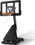 BACKYARD BLITZ Basketball Hoop,44in Backboard Portable Basketball Goal System, 10FT Hand-Crank Adjustable Basketball Hoop Outdoor