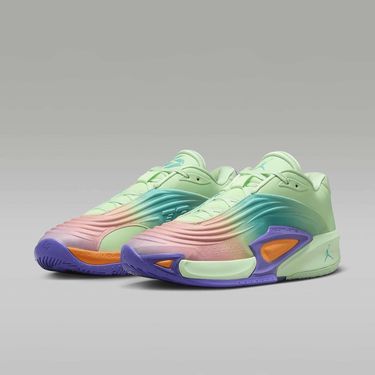 Luka 3 'Blurred Vision Basketball Shoes (HQ4255-300, Vapor Green/Cone/Psychic Purple/Hyper Jade) Size 11