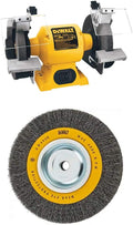 DEWALT Bench Grinder and Wire Wheel Bundle (DW758 + 8-Inch)