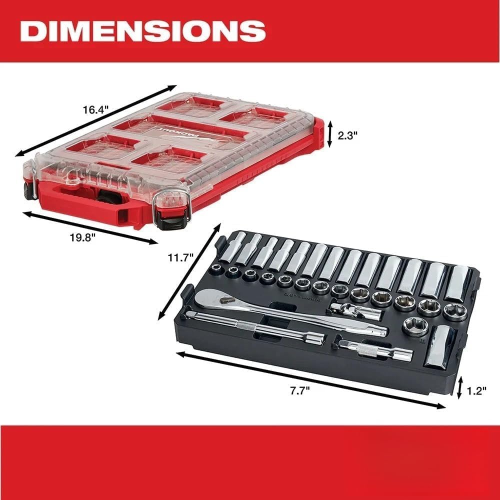 48-22-9482 for Milwaukee 3/8 In Drive Ratchet & Socket Set Metric - 32 Pcs