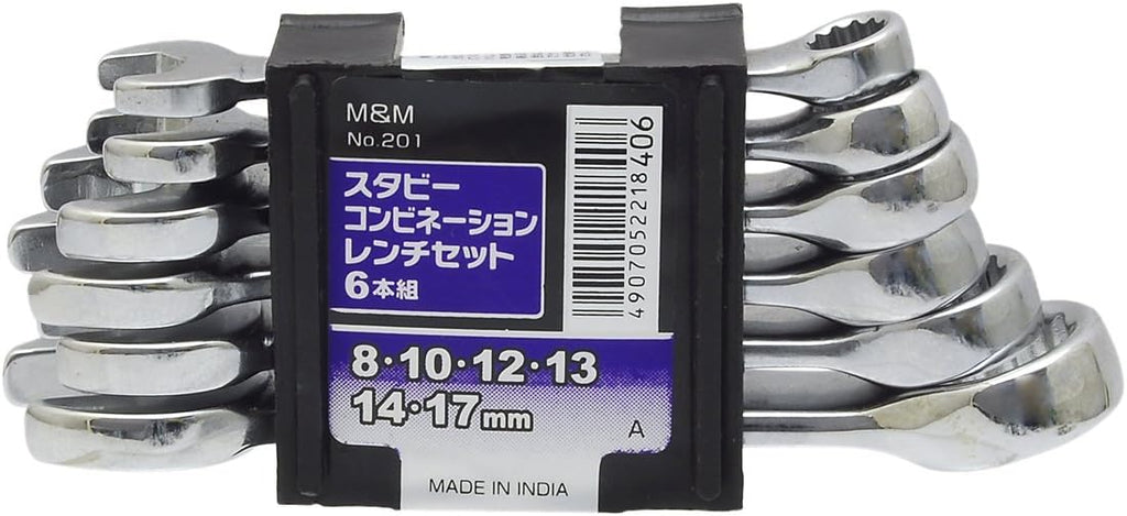 Takagi M&M Stubby Combination Wrench Set of 6 No. 201