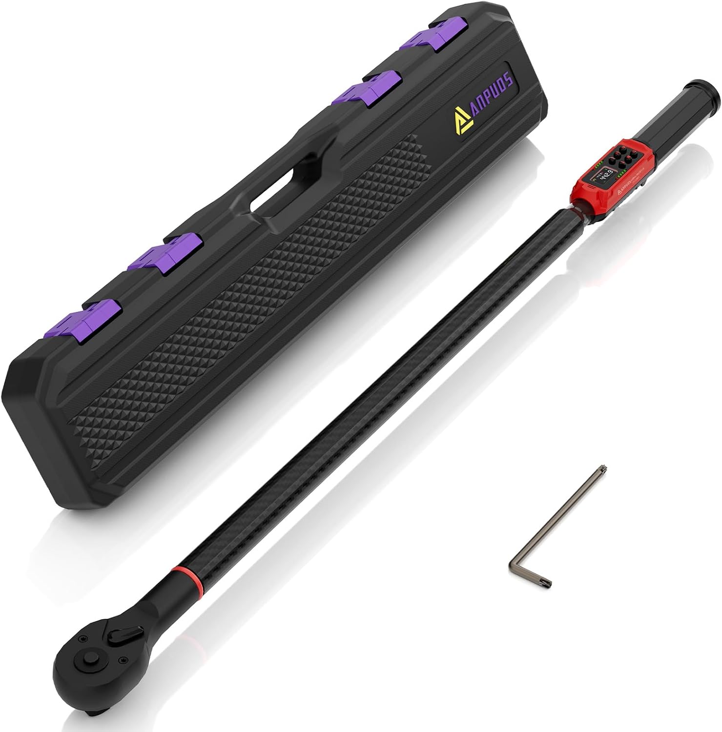 ANPUDS Digital Torque Wrench 3/4' Drive, 6.6-442.9 Ft.lb/9-600Nm, Carbon Fiber Tube, ±1% Accuracy, Heavy Duty Precision Torque Wrench Digital for Automotive, Trucks, Industrial & Mechanical Repairs