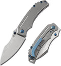 KANSEPT Pelican EDC Camping Pocket Knives for Men 7in Folding Pocket Knives with 3in CPM-S35VN Material and 6AL4V Titanium Handle for Outdoor, Tactical, Survival K1018A3