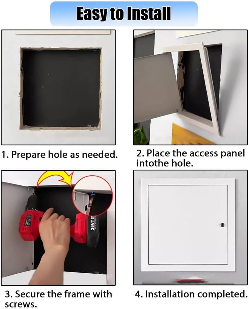 Access Panel for Drywall/Ceiling, Attic Door, Metal Access Panels for Wall and Ceiling Electrical and Plumbing,26x26 in