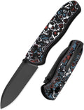Kizer Drop Bear Pocket Knife, Folding Knife, 2.97'' S45VN DLC Coating Steel Blade, Fatcarbon Handle, Folding Pocket Knife, EDC Knife, Ki3619A5, Nebula