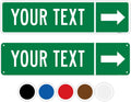 Custom Directional Sign, Personalized Direction Arrow Sign, 42x12 Inches, ACM, Fade Resistant, Made in USA by Sigo Signs