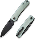 WeKnife Big Banter Pocket Knife for EDC,Folding Knife with 3.69'CPM 20CV Blade Natural G10 Handle,Titanium Thumb Stud Opener WE21045-3