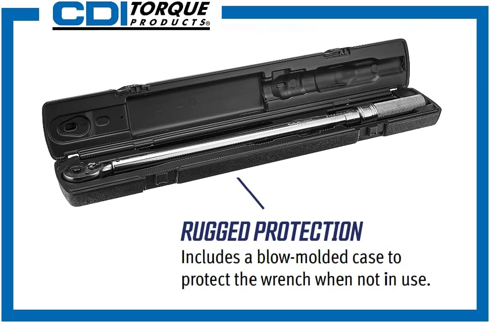 CDI 1/4 Inch Drive Adjustable Click Torque Wrench, Range 10-50 In Lbs / 1.4-5.4 Nm (501MRMH)
