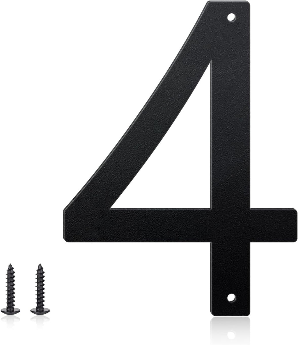 28 Inch House Numbers and Metal Letters for Outdoor Signs, House Numbers for Outside, Aluminum Address Letters and Numbers for Door, Mailbox, Garden, Perfect for Home or Office (Number 4)
