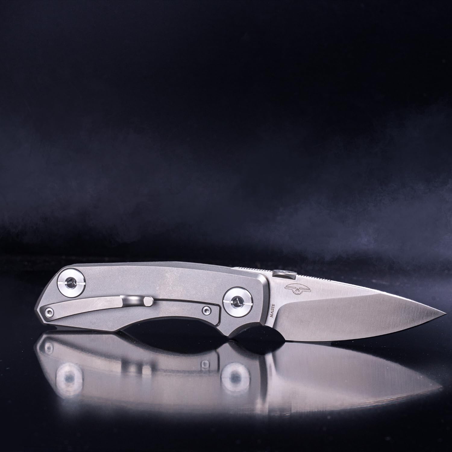REALSTEEL Real Steel 2600 DELTA Frame Lock Slip Joint Pocket Knife - S35VN Blade and Titanium Handle - Perfect for Camping, Hiking, EDC Cutting Tasks - Pocket Clip Knife for Men Women