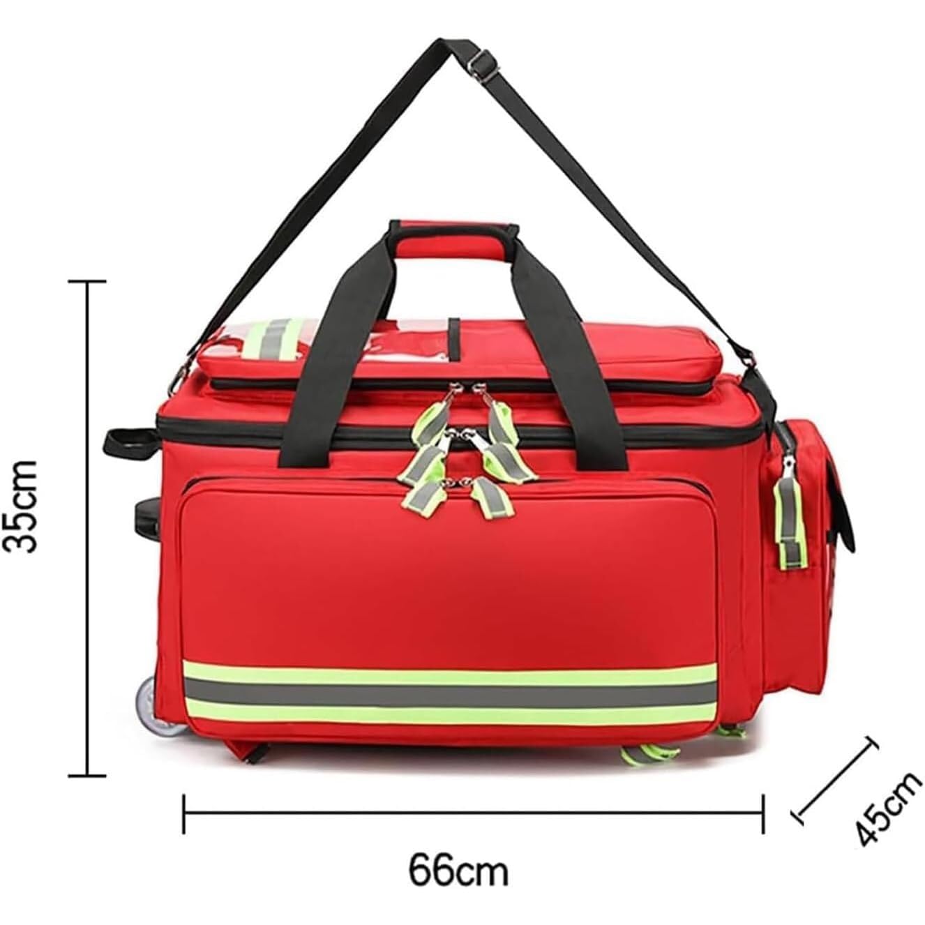 Portable First Aid Bag for Nurses Doctors,Rolling EMT with Wheels, Large Capacity Emergency Medical Backpack, Multi-Pocket Design, for Outdoor Hiking, Backpacking, Camping, Traveling