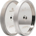 8 inch CBN Grinding Wheel Set 600 & 1000 Grit，1' Wide，5/8' Arbor， Aluminum Body，for Sharpening High Speed Steel Tools Woodturning Tools，for All Kinds of 8 inch Bench Grinders