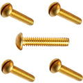 8-32 x 2' Round Head Machine Screws Kit Hardware Solid Brass Slotted Drive Pack of 250 Fastener Set LS17296F