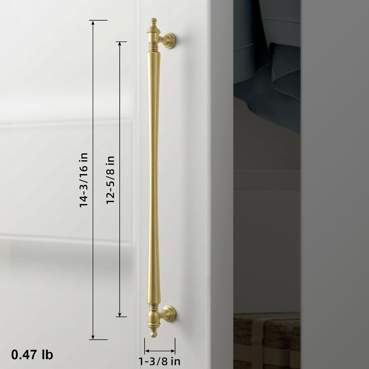 Goo-Ki Champagne Bronze Cabinet Pulls 12-5/8 Inch Hole Centers, 6 Pack, Zinc Alloy Traditional Handles for Kitchen, Pantry, Dresser, Vanity