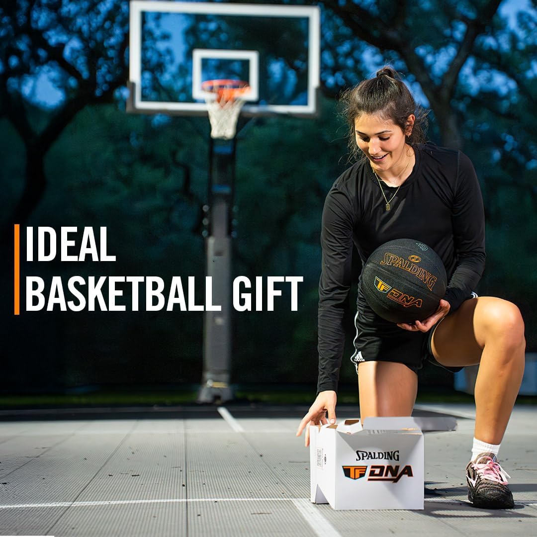 Spalding TF DNA Smart Basketball with Training App & 1-Year Subscription, Indoor/Outdoor Basketball, Tracks Shooting Performance & Training Metrics