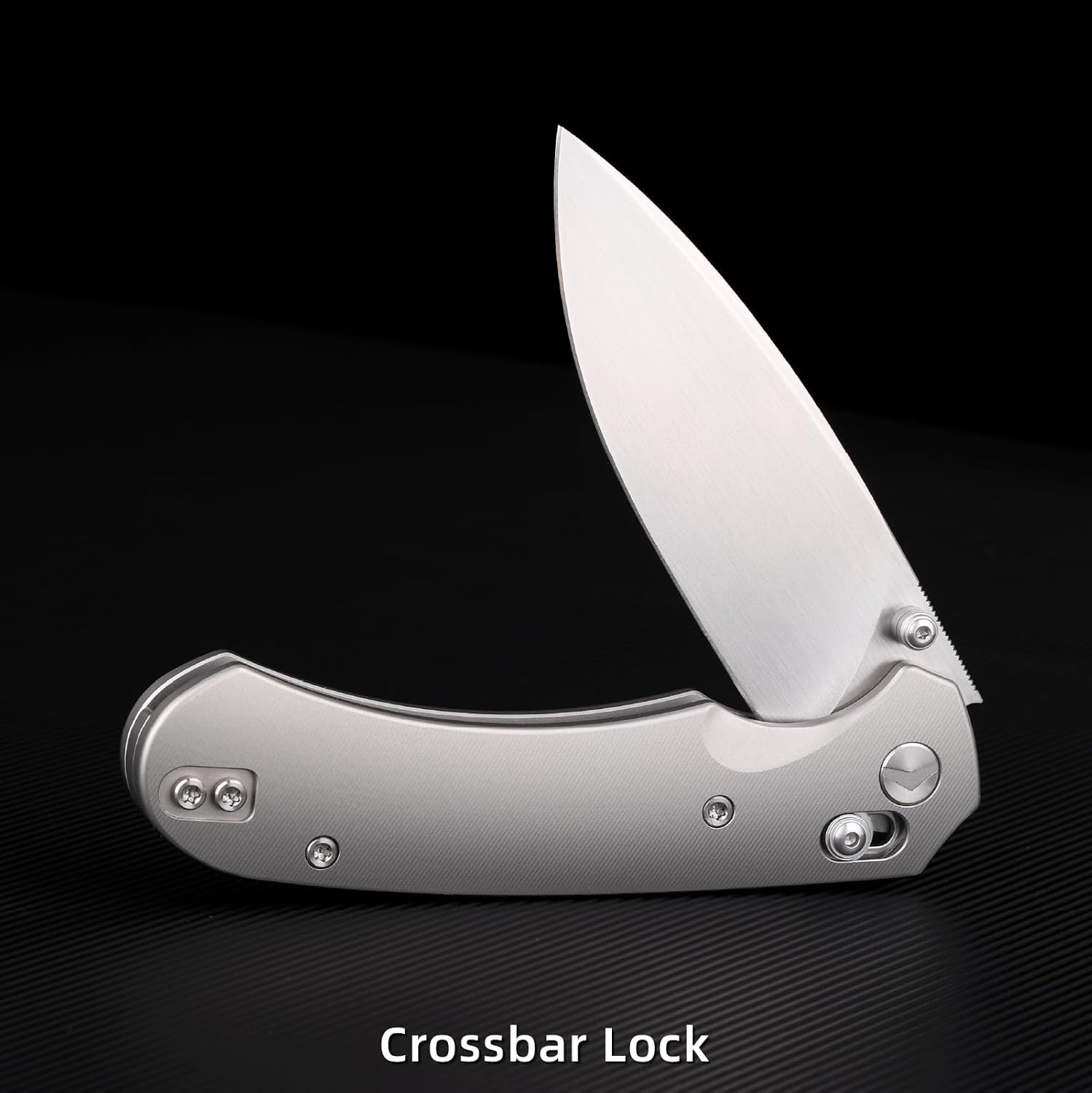 Folding Pocket Knife, 3.31'' M390 Blade, Erogonomic Titanium Handle, Pocket Knife for Men, EDC Knife for Hunting, Outdoor Survival Fishing Hiking Camping Knives (Grey)