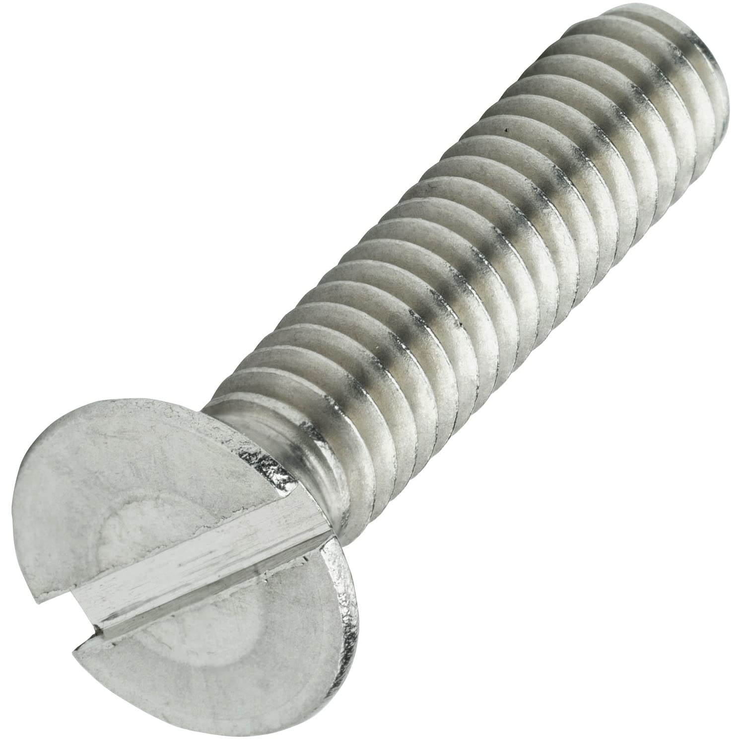 3/8-16 x 2' Flat Head Slotted Machine Screws Kit Hardware Stainless Steel 18-8 Pack of 50 Fastener Set LS13537F