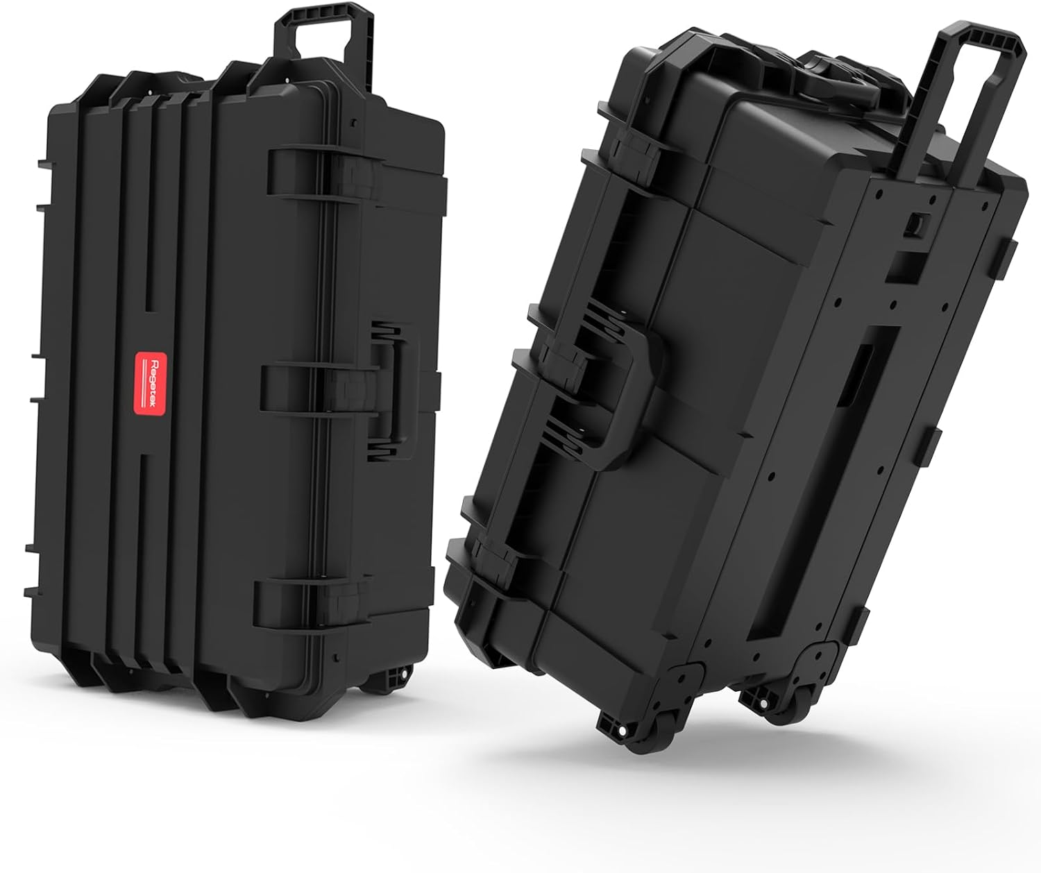Regetek Waterproof Hard Case, 33 x 21 x 14 Inch, Equipment Case with Wheels/Customizable Foam/Retractable Handle for electronic, tool,cameras, Shockproof,Rolling Hard Case Inner 27.24'x15.6'x11.29'