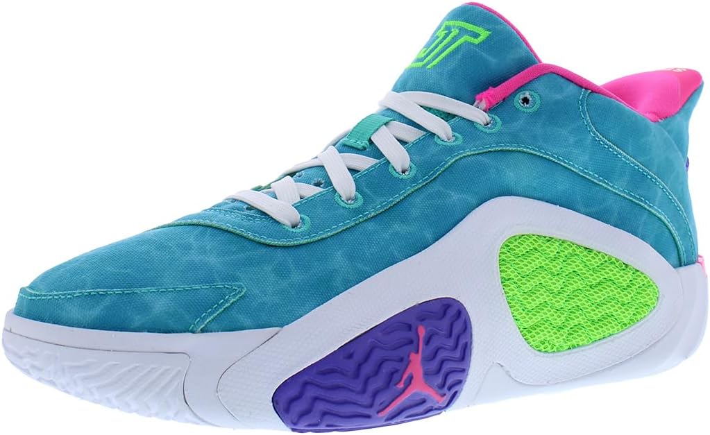 Nike Tatum 2 Big Kids' Basketball Shoes (HJ7382-303, Hyper Jade/White/Hyper Pink/Green Strike)