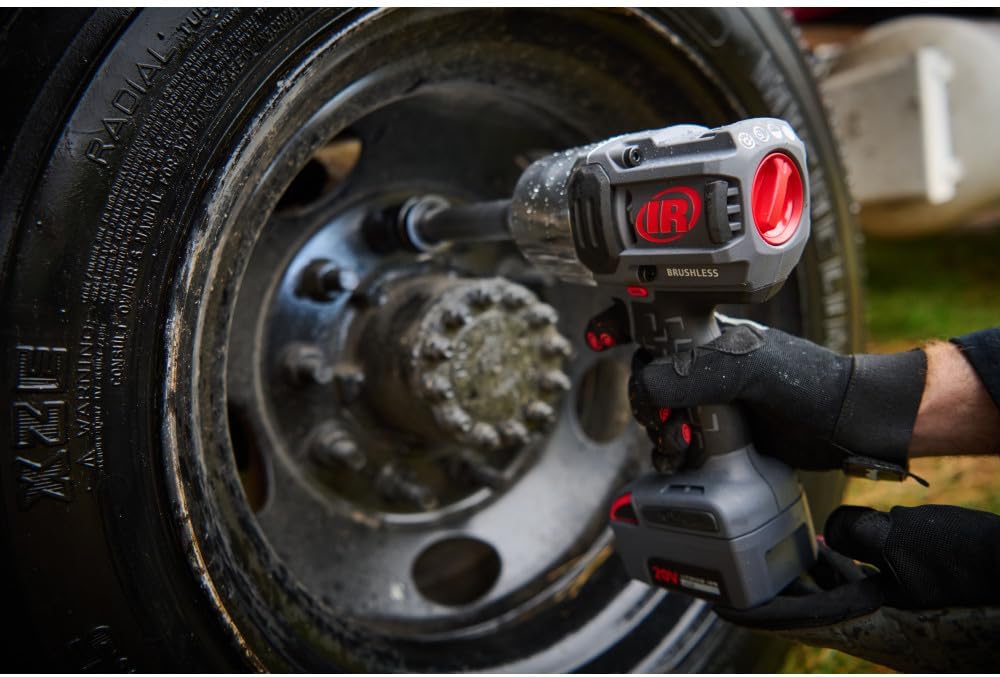 Ingersoll Rand W8571-K2 3/4' 20V Cordless Impact Wrench 2 Battery Kit, 2000 ft-lb Torque, 6' Extended Anvil, Friction Ring Thru-hole, Pistol