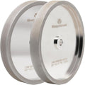8 inch CBN Grinding Wheel Set 320 & 600 Grit，1' Wide，5/8' Arbor， Aluminum Body，for Sharpening High Speed Steel Tools Woodturning Tools，for All Kinds of 8 inch Bench Grinders