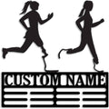 Custom Blades Running Medal Holder LED Light, Blade Runners Name Medal Hanger Display, Rack For Tiered Award Ribbon, Metal Sign Gift For Athlete Artwork