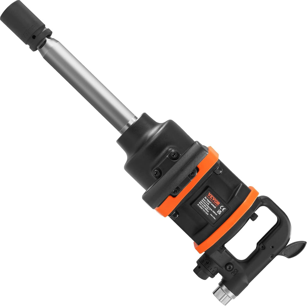 VEVOR 1 Inch Air Impact Wrench, Up to 3160 ft-lbs High Reverse Torque Output 1' Pneumatic Impact Gun w/ 8 Inch Extended Anvil & Carrying Case for Heavy Duty Repairs and Maintenance