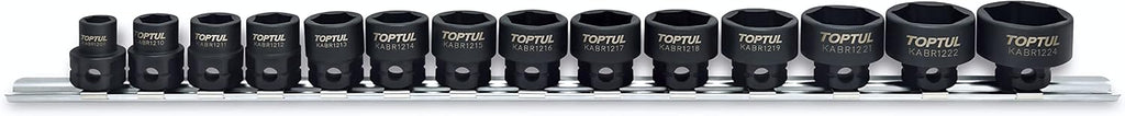 3/8 Drive Metric Stubby Impact 14 piece socket rail set