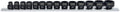 3/8 Drive Metric Stubby Impact 14 piece socket rail set