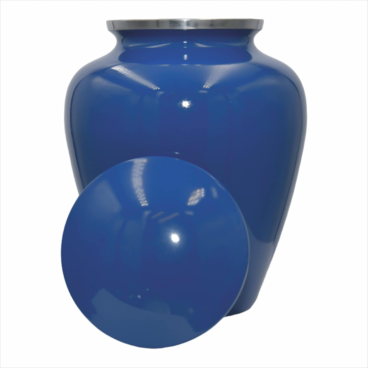 Star of David Blue Cremation Urn for Human Ashes, Jewish Cremation Urn, Religious Ash Urns with Personalized Engraving (Blue)
